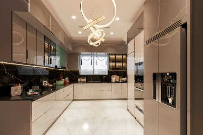 Comparaison avant et après pour relooker sa cuisine avec de nouvelles façades modernes et un éclairage raffiné.